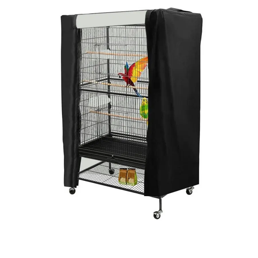 1 Piece 210D Waterproof Oxford Bird Cage Cover, Dustproof Light-Blocking Protector for Parrots and Mynas, Birdcage Hoodie