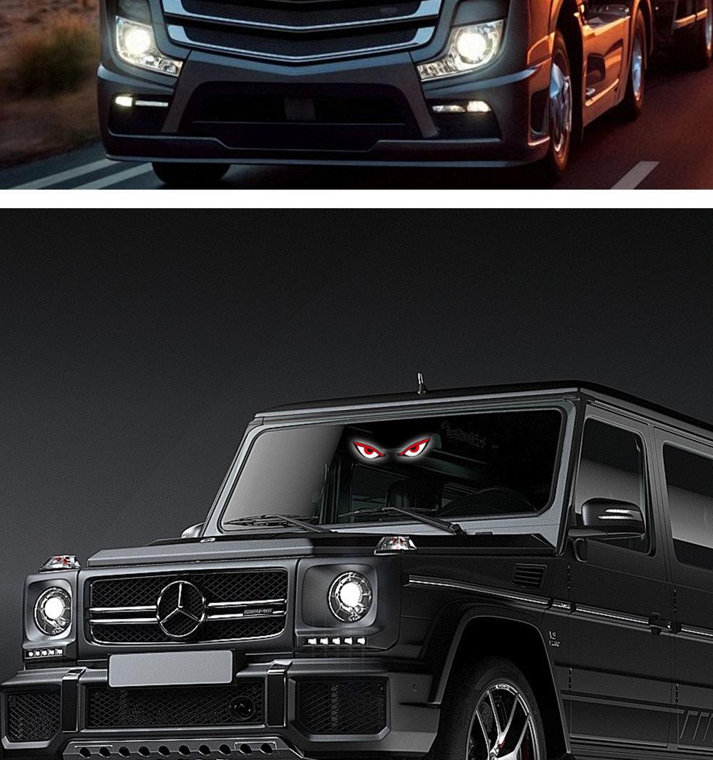 Solar Devil Eye Rear Window Light |   Wireless LED Accent Glow for Night Drive & Car Meets