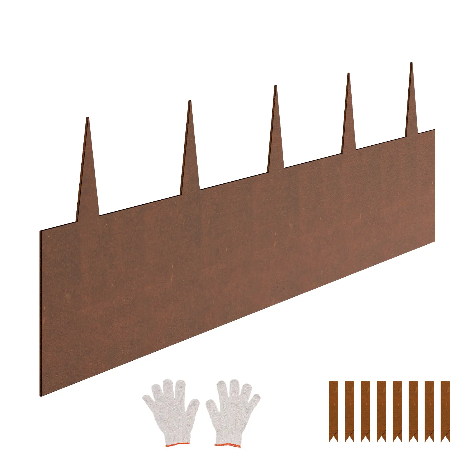 Steel Landscape Edging, Pre Rust Metal Landscape Edging, Weather-Resistant Weather Resistance, Weathering Steel Construction, Flexible & Bendable, Versatile for Multiple Applications