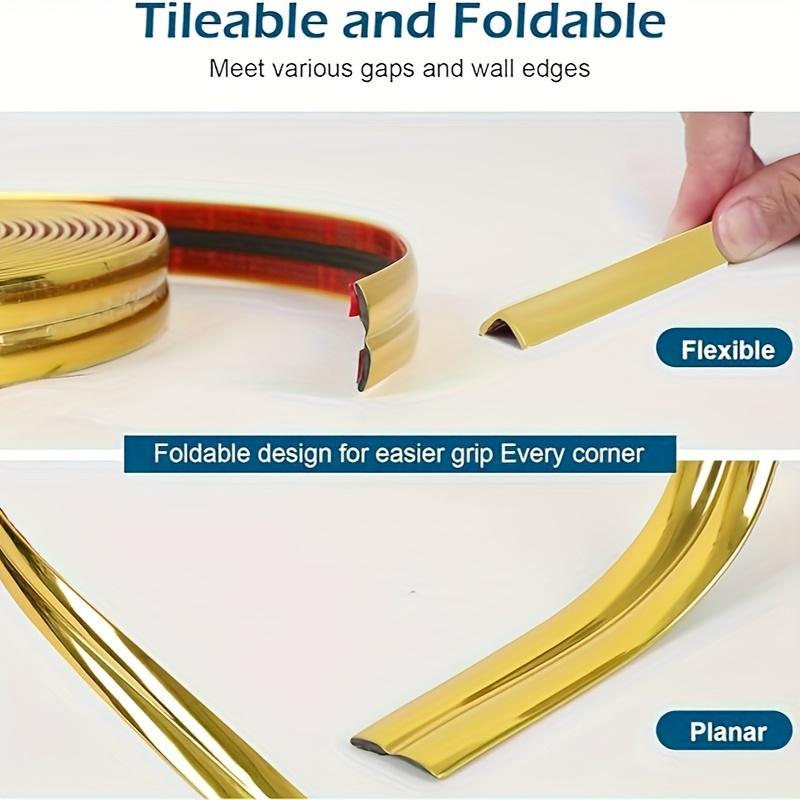 10m Self-Adhesive Decorative Strip, Wall Trim, Ceiling, Walls, Mirrors, Corners, Wardrobe, Cabinet, Peel and Stick, Home Decor, Multiple Projects