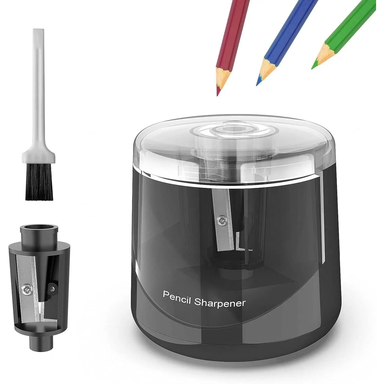 Electric Pencil Sharpeners,   for Colored Pencils |  Operated Automatic & Manual Pencil Sharpener for ,  School (Black)