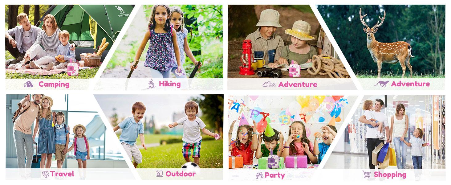 Walkie Talkies for Ages 3-9 - 2 Pack Outdoor Adventure Toys with 1000ft Range,Unicorn Toys Birthday Gifts for 4 5 6 7 8 Year Old Girls Easter Gifts