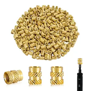 300 count M3 Heat Set Inserts, M3 x D4 x L5 Brass Threaded Inserts with Knurled , Metric Hardware for  Printing and Plastic , Ideal for FDM Builds, Repairs and DIY Projects