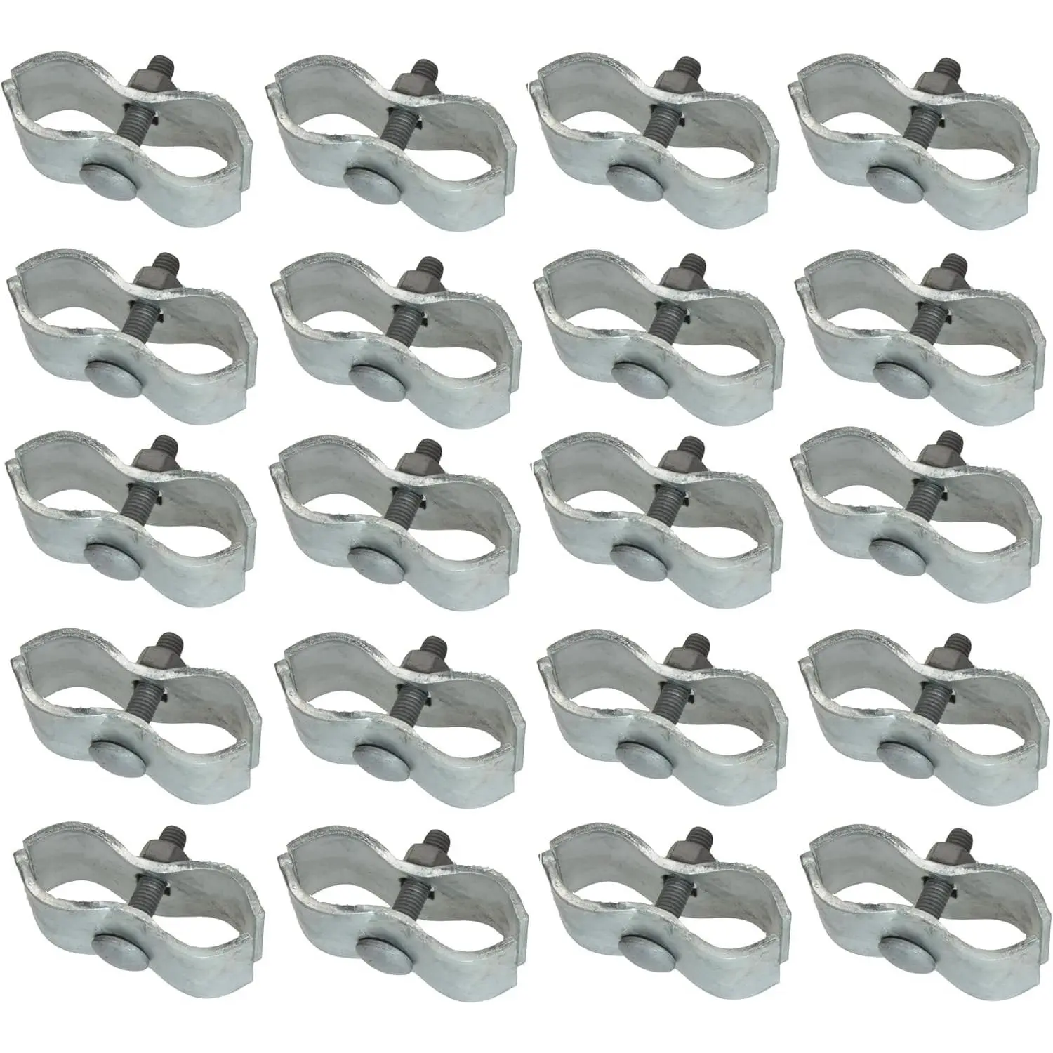Chain Link Fence Panel Clamps 1-5/8" Dog Kennel Panel Clamps for Round Pipe Panel Frame (Pack of 20)