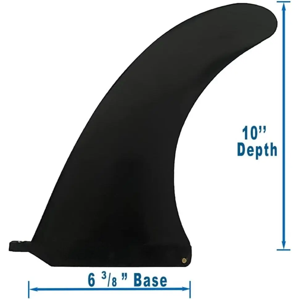 10 inch Surf & SUP Center Fin with No Tool Fin Screw for Longboard, Surfboard and Paddleboard