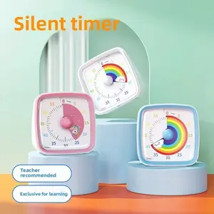 60-Minute Countdown Timer with Case, Digital Timer for Kids and Adults, Silent Low Battery Alert, Kitchen, Study, Classroom, Meeting Timer