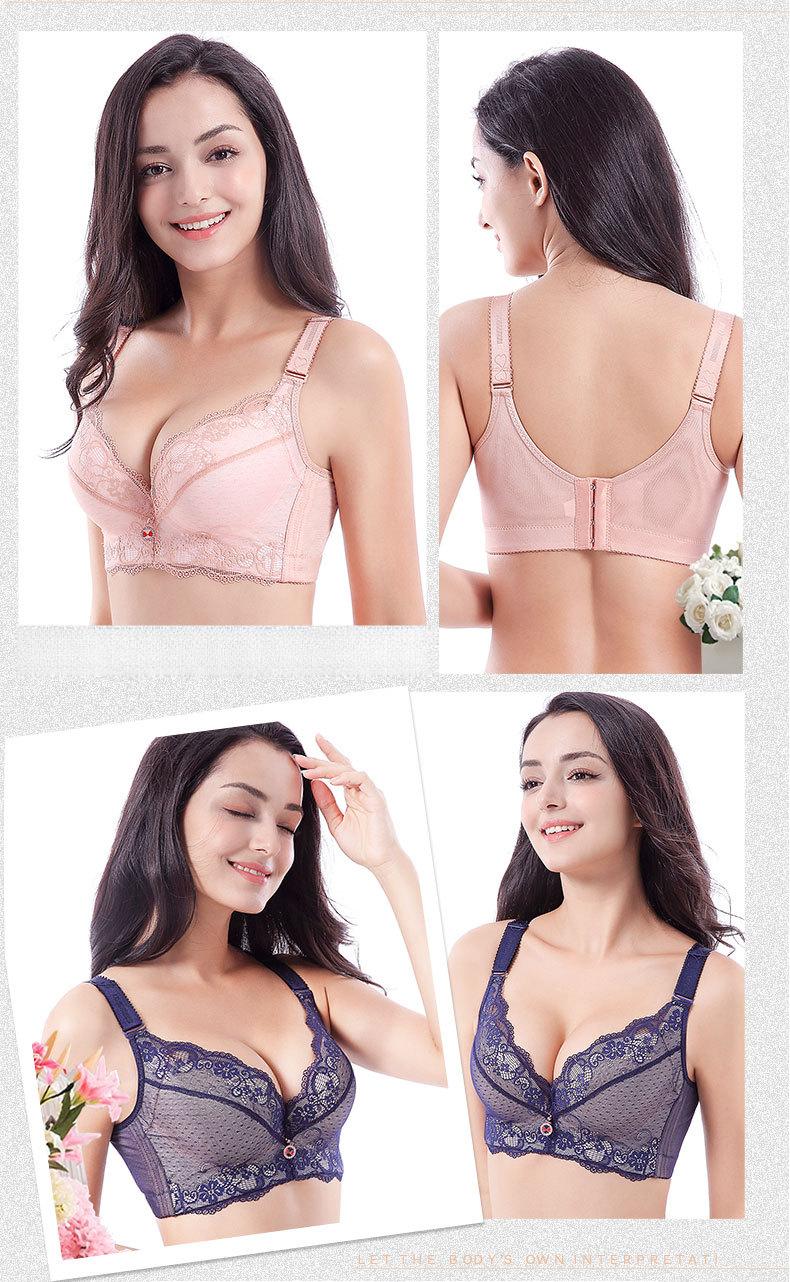 Women's Floral Lace Underwire Bra, Comfortable & Breathable, Adjustable Straps, Basic Minimalist V-neck Lingerie for All Seasons
