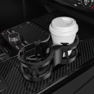 Car Dual Cup Holder Extender Adapter, Universal Vehicle Water Bottle Limiter, Anti-Shake Stand for Milk Tea Bottles, 1 Piece