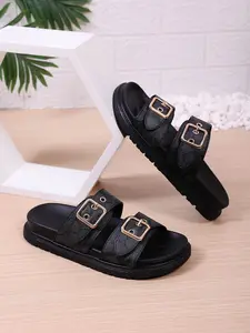 Women's Fashion Sandals, Thick Sole Retro Strappy Design, Comfortable Daily Wear, All-Season Stylish Shoes, Trendy Footwear for Women
