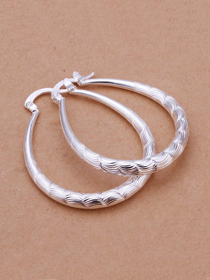 1 Pair Elegant Zinc Alloy Hoop Earrings, Water Drop Shaped Earrings for Women, Fashion Jewelry for Party, Daily Clothing Decor, Trendy All-match & Exquisite Jewelry for Birthday Gift