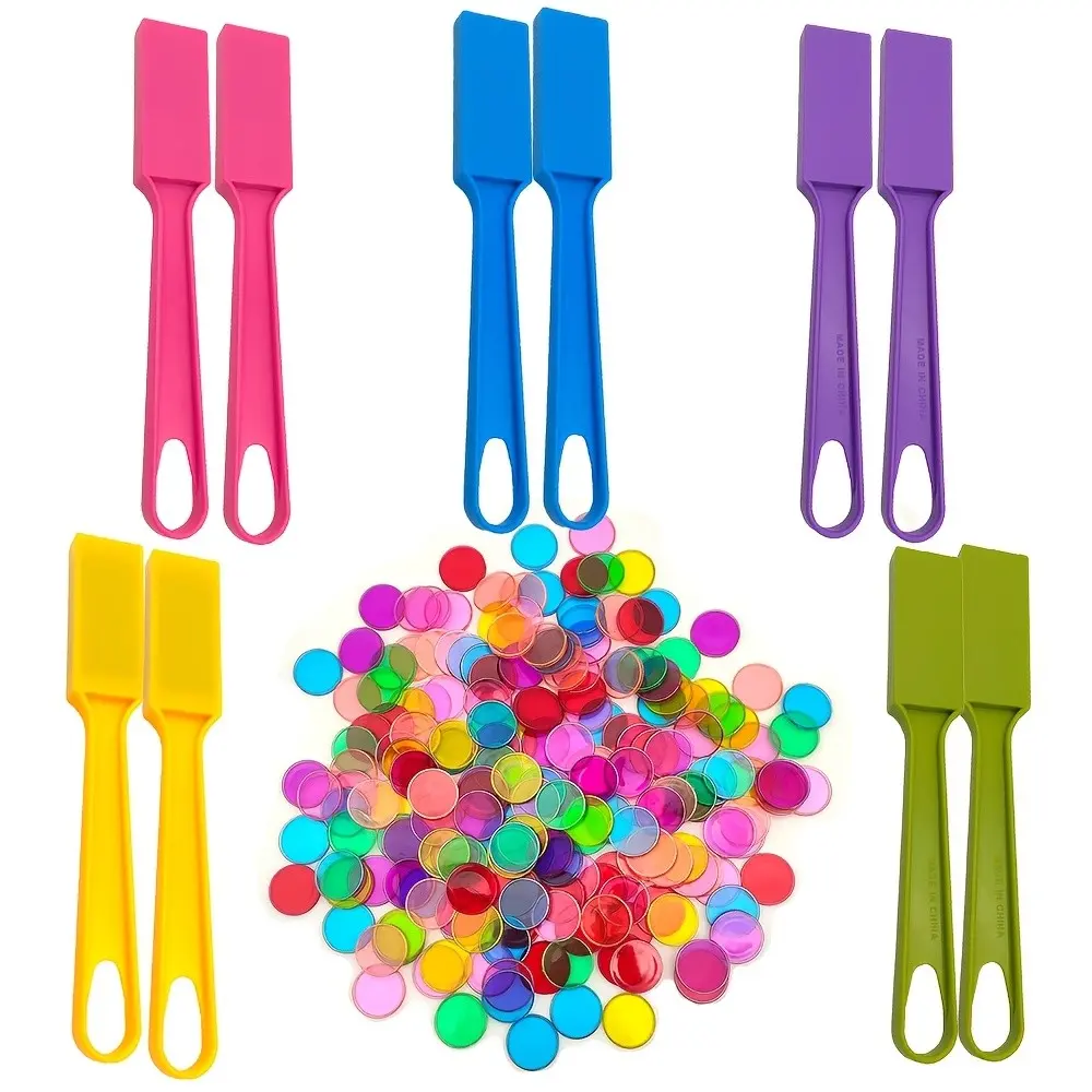 Complete Bingo Set 102 Pieces, Includes 2 Classic Bingo Sticks and 100 Metal Edge Discs, Perfect for Party Games and Family Bingo Night