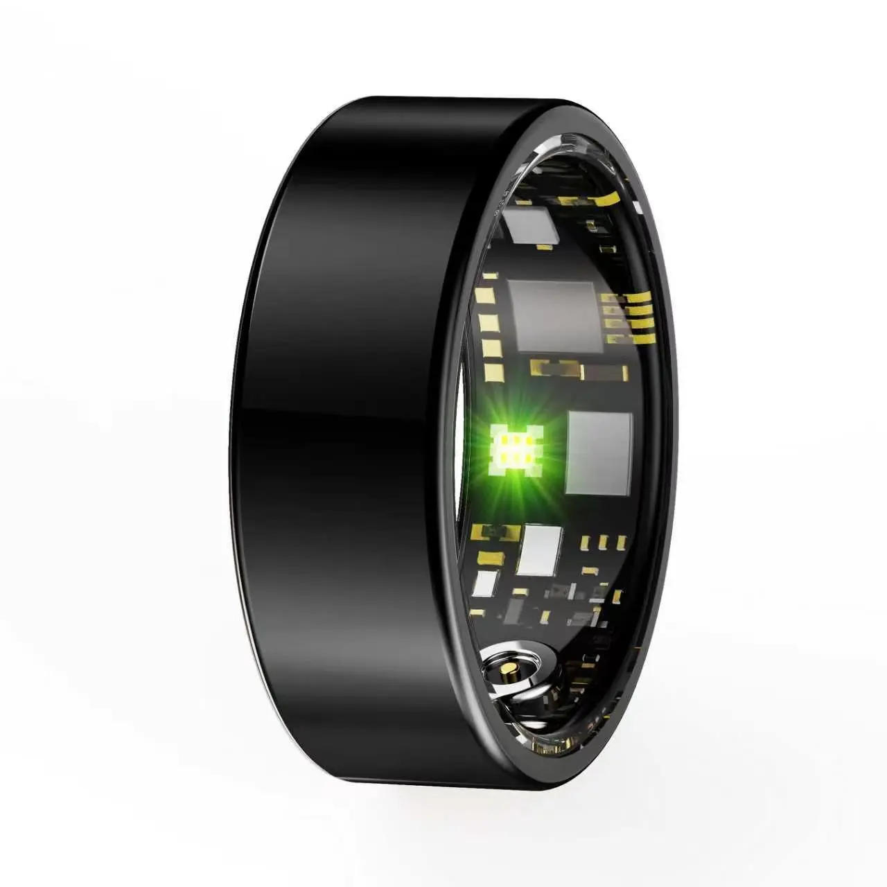 Smart Wellness Ring with Family Connect, Stay Close to Loved Ones Sleep Heart Rate Stress Blood Oxygen from Afar, Titanium IP68 Waterproof Ring for Women Men, No Subscription, Companion App iOS Android