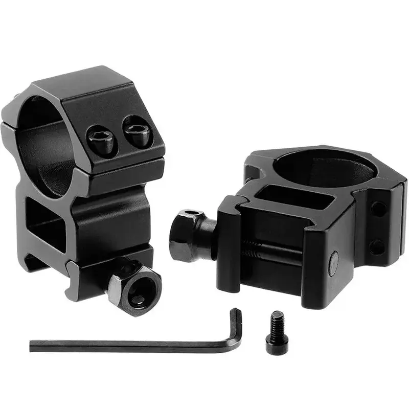 Aluminum Mount Rings Universal Scope Mount, 25.4mm Tube Rings for 21mm Picatinny Rails, Mount for Scopes, Flashlights & Laser Torches Mounts