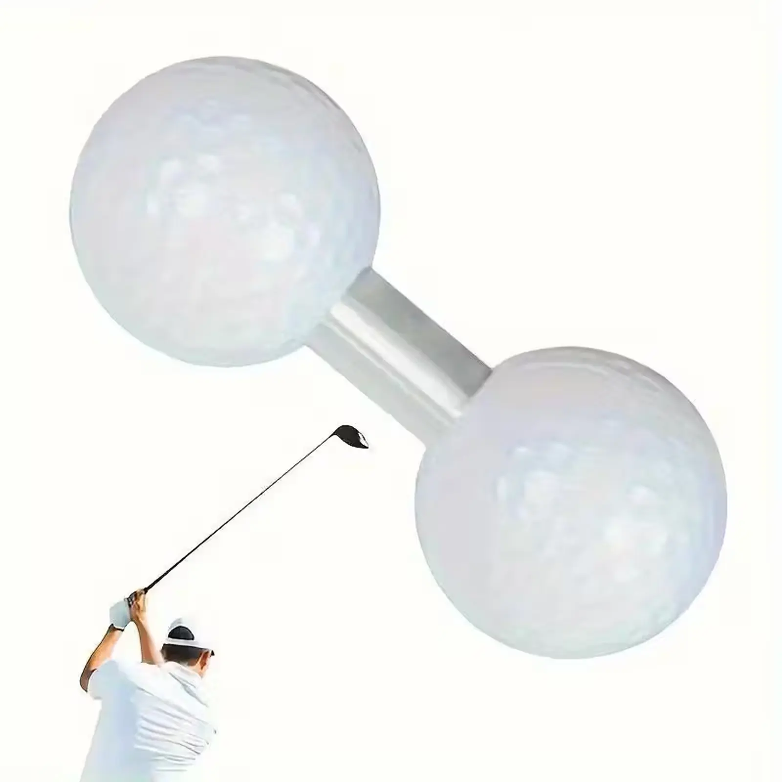 New golf double-ball training balls, improve putting skills with balanced performance, durable, perfect for putting practice, golf putting trainer, indoor/outdoor putting aid, enhances accuracy and putting technique, Golf Training Aids