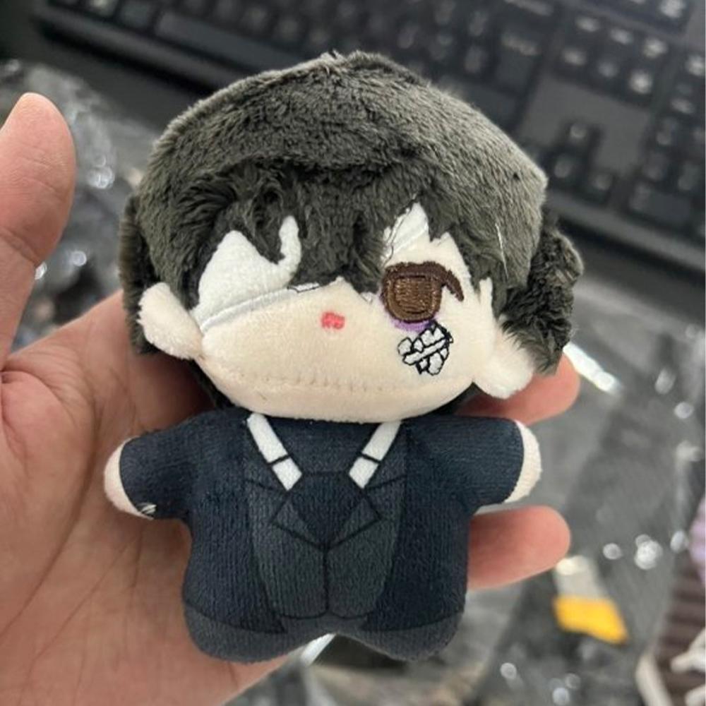 12cm BSD Dazai Osamu Plush Nakahara Chuuya Nakajima Atsushi Edogawa Rampo Doll Mini Pendant Keychain Super Cute Anime Toy Gift