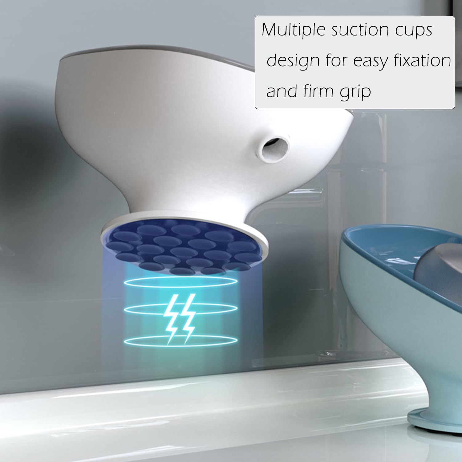 Soap Holder Self Draining for Sink Soap Holder Suction Cup Bar Soap Holder for Kitchen Bathtub