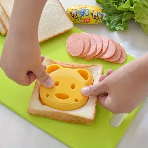 1pc, Cartoon Bear Sandwich Cutter And Sealer, Non-Stick Cookie Cutter, Candy Mold, Biscuit Molds, Chocolate Cutters, Breakfast Making Molds, Baking Tools, Kitchen Gadgets, Kitchen Accessories, Home Kitchen Items