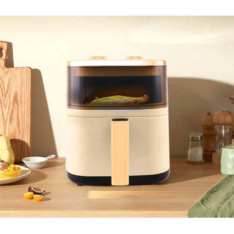 6L Visible Flip-Free Fully Automatic Smart Roaster Large Capacity Multifunctional Household Air Fryer Oven