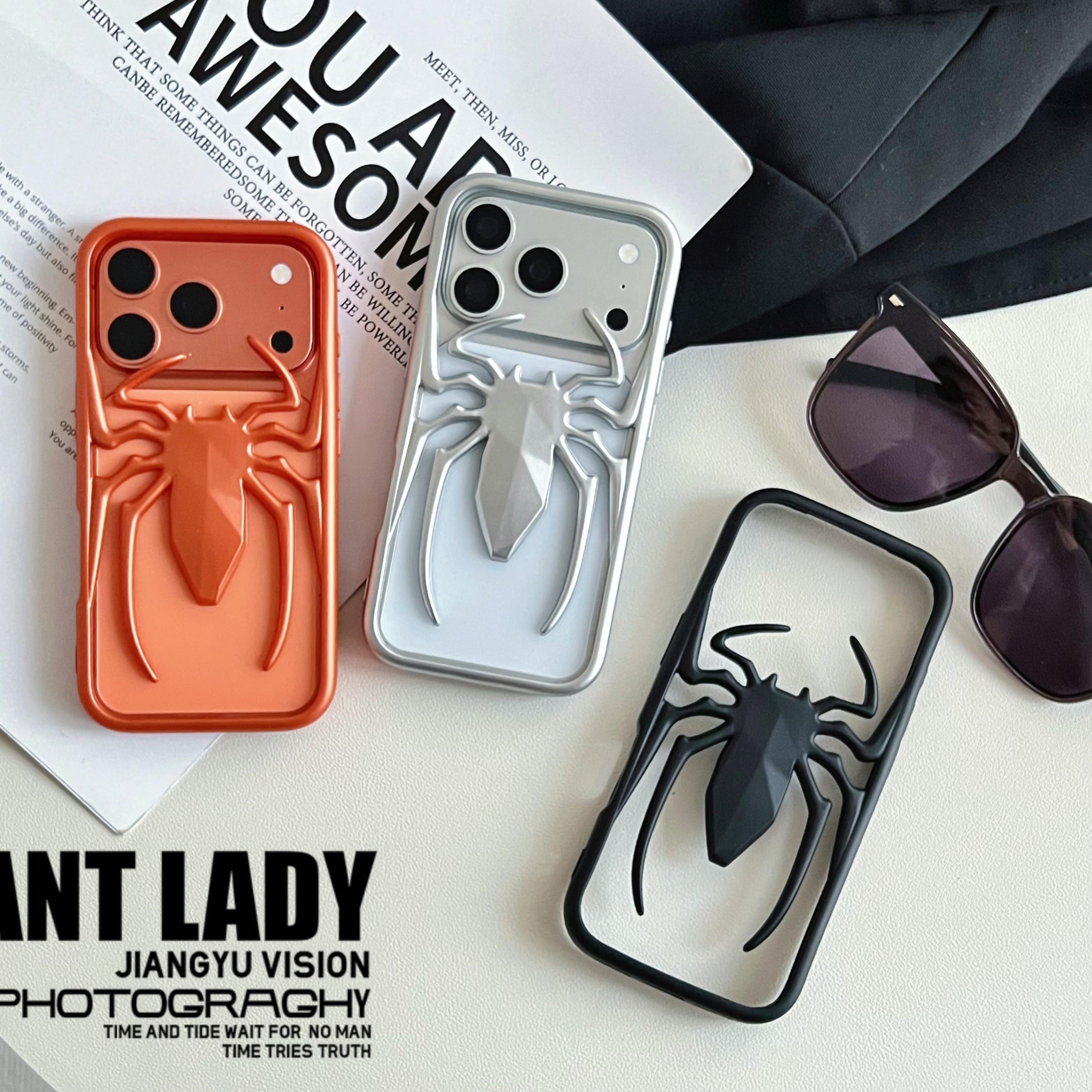 Hollow Spider Matte Matte Suitable for iPhone 17/16/15/14 Soft Case