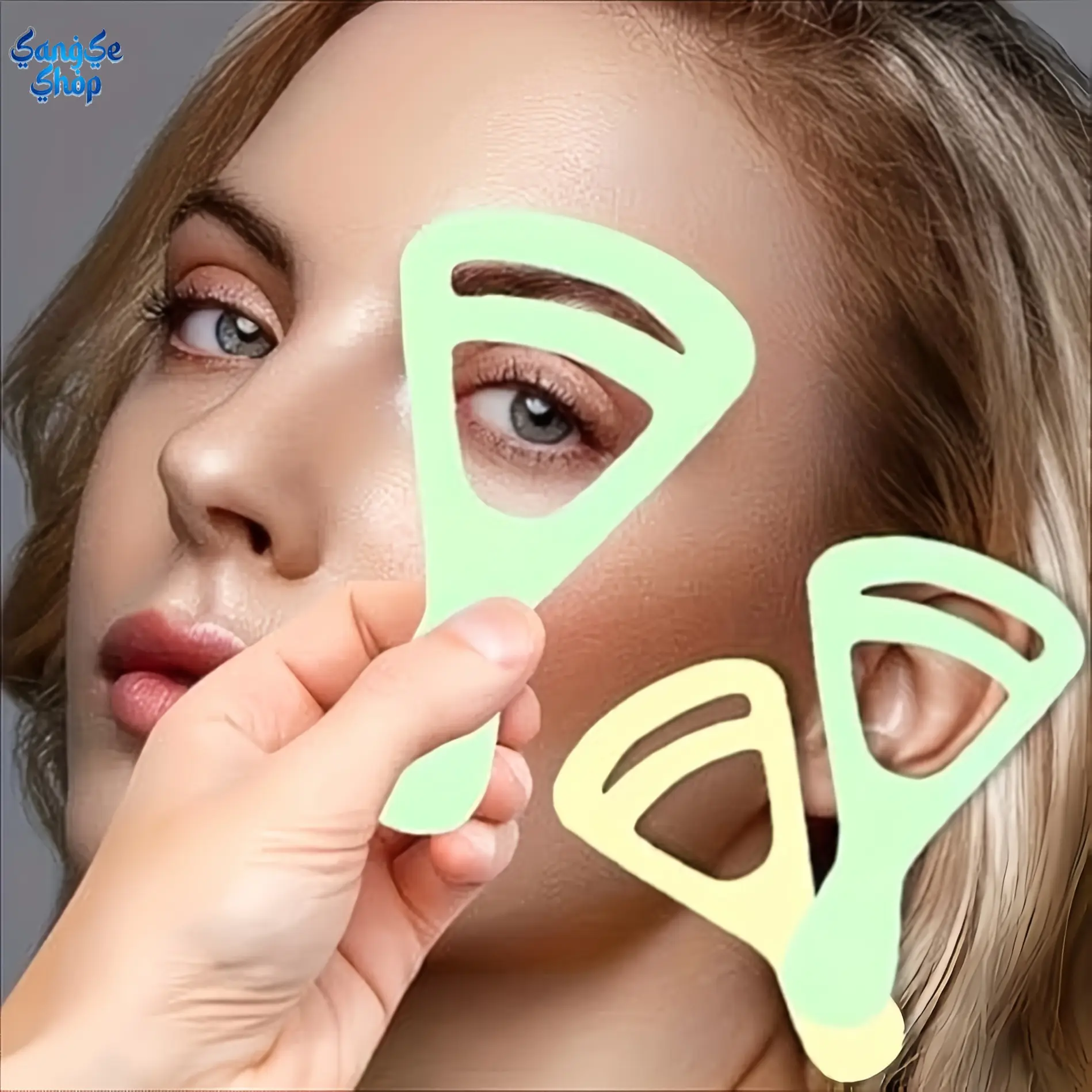 4 Eyebrow Shaping Stencils for Drawing, Trimming & Decorating, Beginner Friendly Brow Guide for Looking Brows, Makeup Practical Tool