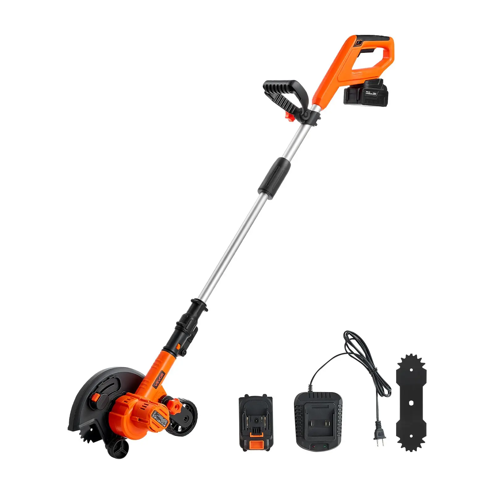 【DealsForYouDays】VEVOR Lawn Edger, 8.8-inch Blade Length, Battery Powered Cordless Edger Lawn Tool, with 3-Position Blade Depth, 4000 mAh Battery and Charger Included, for Lawns, Driveways, Yards, and Sidewalk Edges
