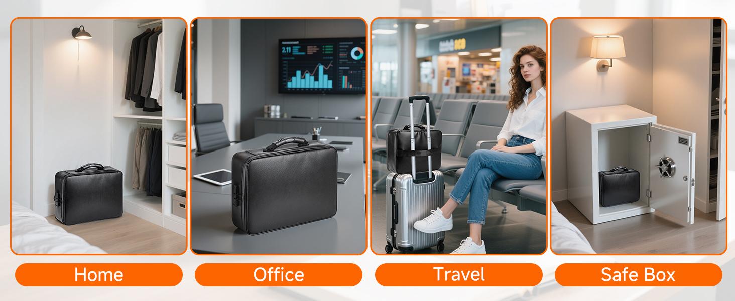 Fireproof Document File Organizer Bag, 5200°F Portable File Organizer With Lock, 16-Layer File Box, Waterproof and Heat-Insulated, Safe Storage For Important Documents, Laptop, Files and More Fireproof Document File Organizer Bag, 5200°F Portable File Organizer With Lock, 16-Layer File Box, Waterproof and Heat-Insulated, Safe Storage For Important Documents, Laptop, Files and More