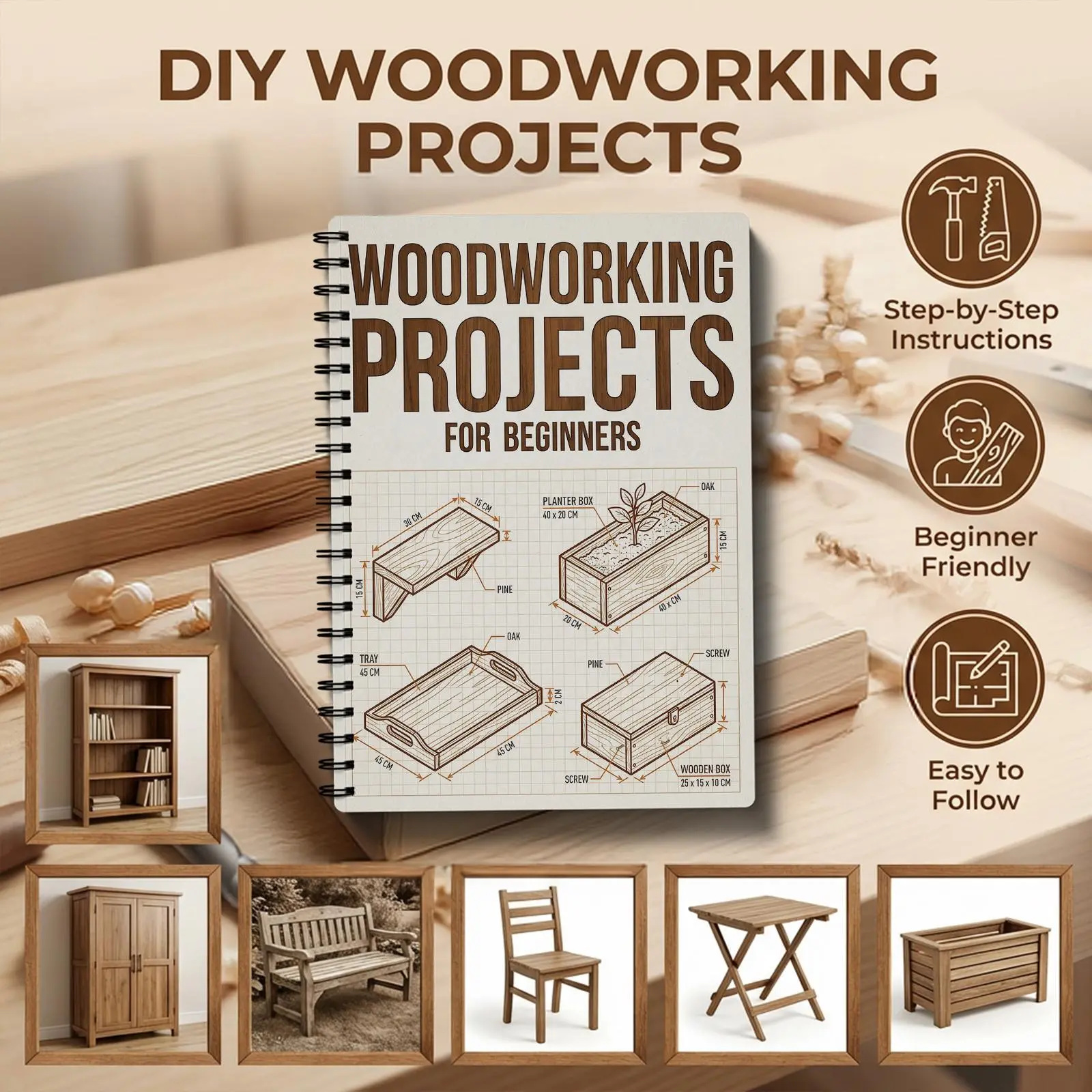 Woodworking Made Easy Beginner-Friendly Projects with Step-by-Step Instructions