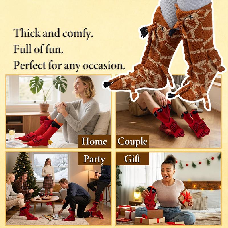 Silly Socks Fun Knit Animal Socks Winter Warm Floor Socks Creative Gift for Friends Unisex Socks Christmas Holiday Gift Womenswear Bridal Ultra Soft Cotton Blend