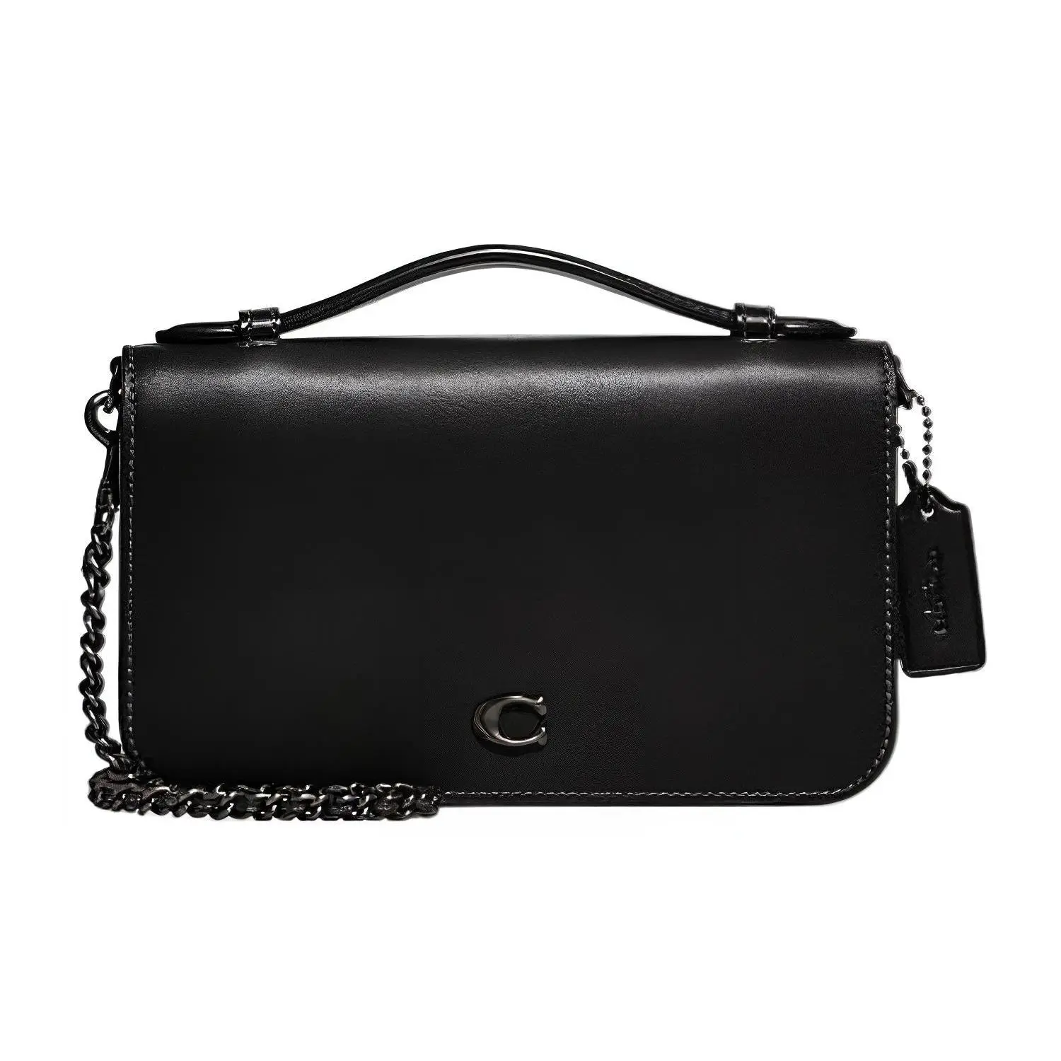 COACH Bea 20 Leather Handbag for Women – Minimalist Black Crossbody Bag