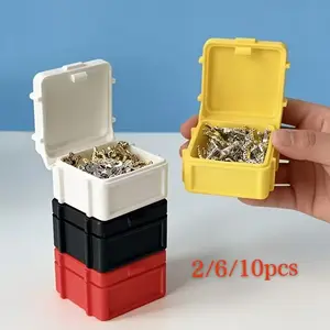 Stackable Small Hardware Storage Box, Screw Nuts Electronic Components Organizer, Secure Clip Design, Essential Tool Holder for Home Workshop, Plastic Tool Box