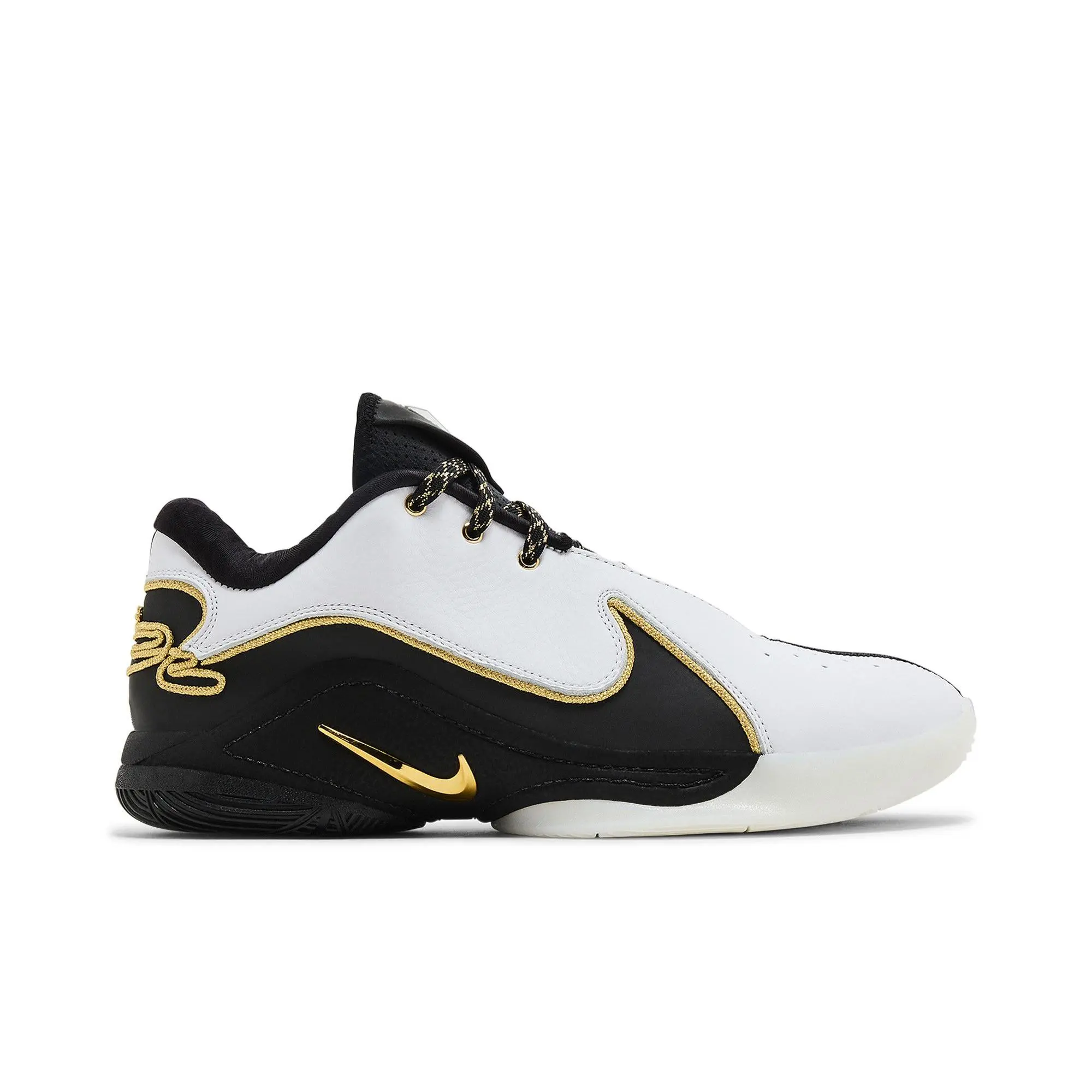 Nike Men's LeBron 22 'Mogul' (Unisex) White/Black/Metallic Gold basketball shoes HV8454 100