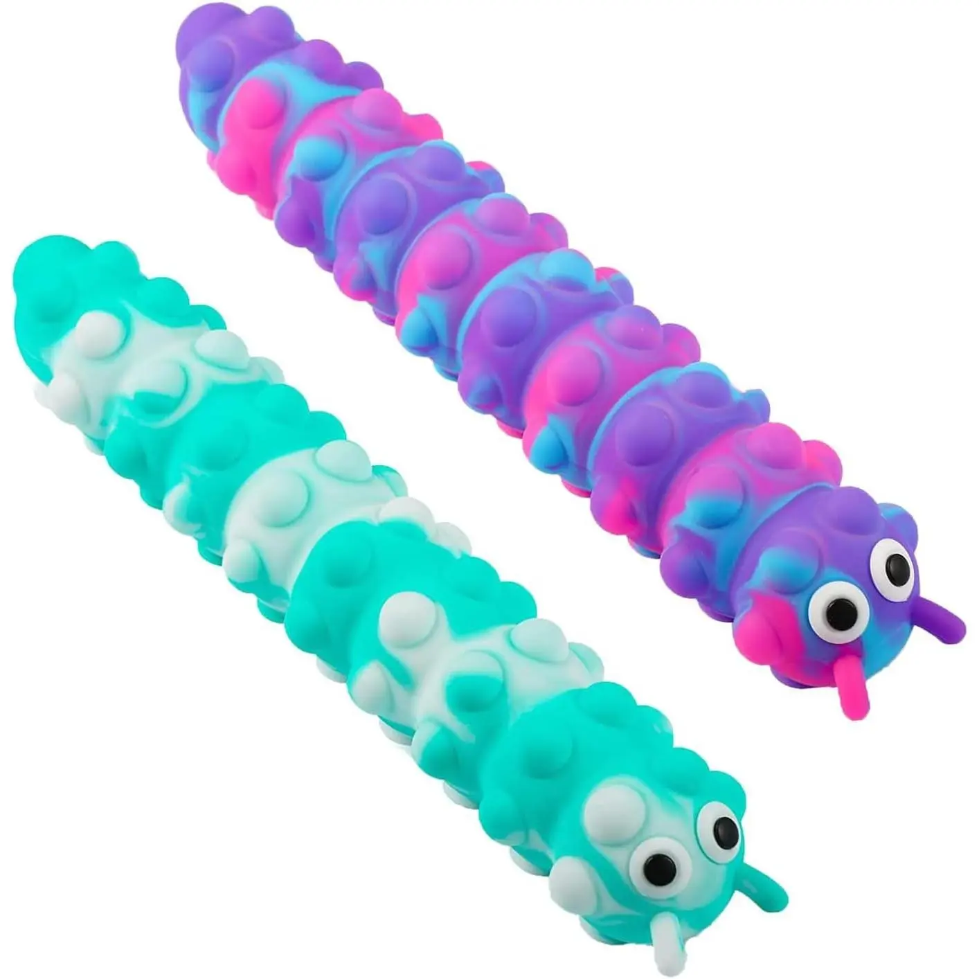 Suction Pop Fidget Toy, Relax and Pressure Relief Toys, 3D Squeeze Anti-Pressure Popper Sensory Toys for Kids and Adults(Purple & Mint)