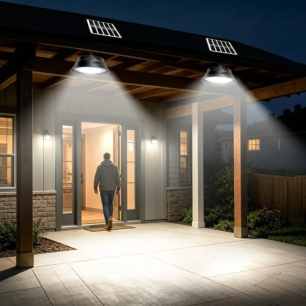 1 Pack LED Solar- High-Power Ceiling Light/Pendant Light with Dimmable Feature And Remote Control, Solar Decorative Lights, Suitable for Indoor and Outdoor Use, Entryways, Corridors, Gardens, And Emergency Lighting in Commercial Spaces
