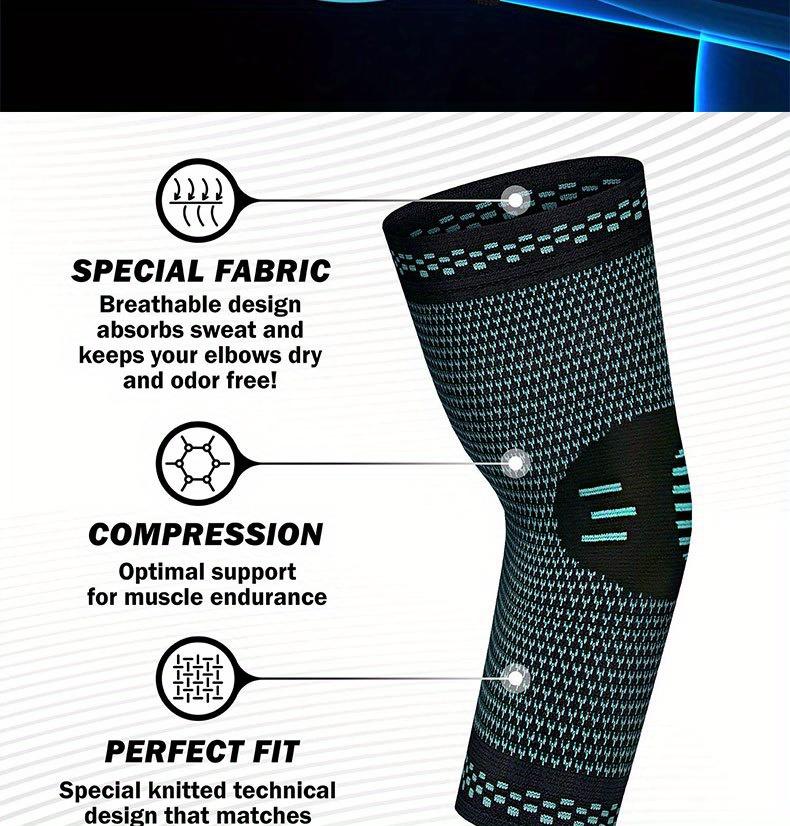 Elbow Support Sleeves Compression Guards for Basketball Cycling Volleyball & Workout Breathable Durable Brace for Athletes and Fitness Enthusiasts