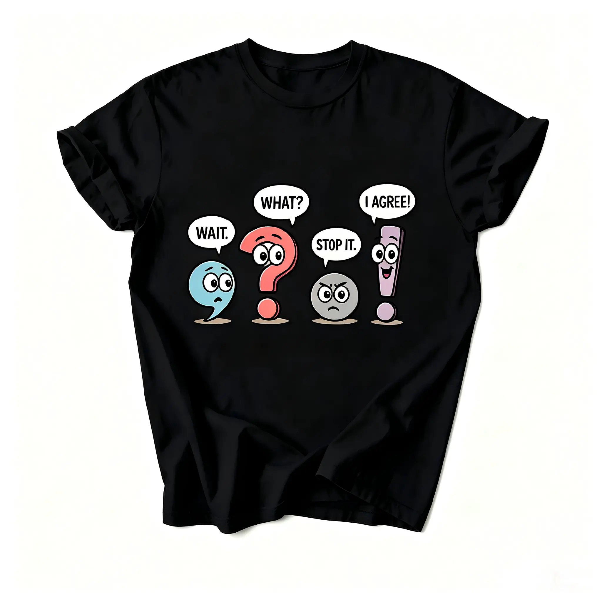 Funny Grammar Teacher Shirt, Punctuation Shirt, English Teacher Gift, Wait What Stop It I Agree Shirt, Teachers Day Gift, Back To School