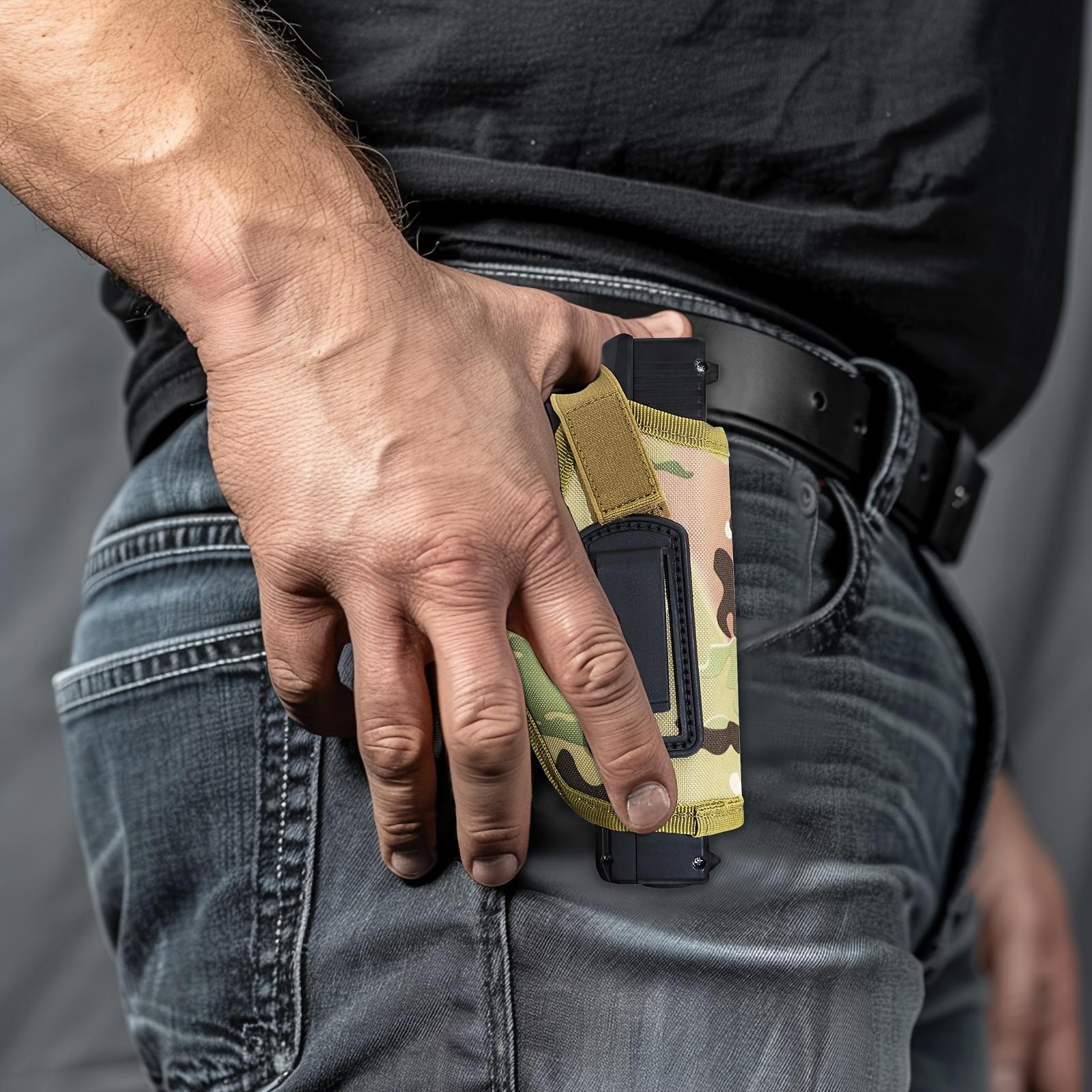 2-Pack Unisex Nylon Holsters, Classic Style IWB/OWB 9mm Holsters with Snap Snap Fits Glock 19, 17, 23, 26, 27, 42, 43, S&W M&P, Sig Sauer and More - 380 Holster