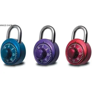 Combination Padlock for Gym Lockers and School Storage, Keyless Dial Security Lock with Durable Metal Construction