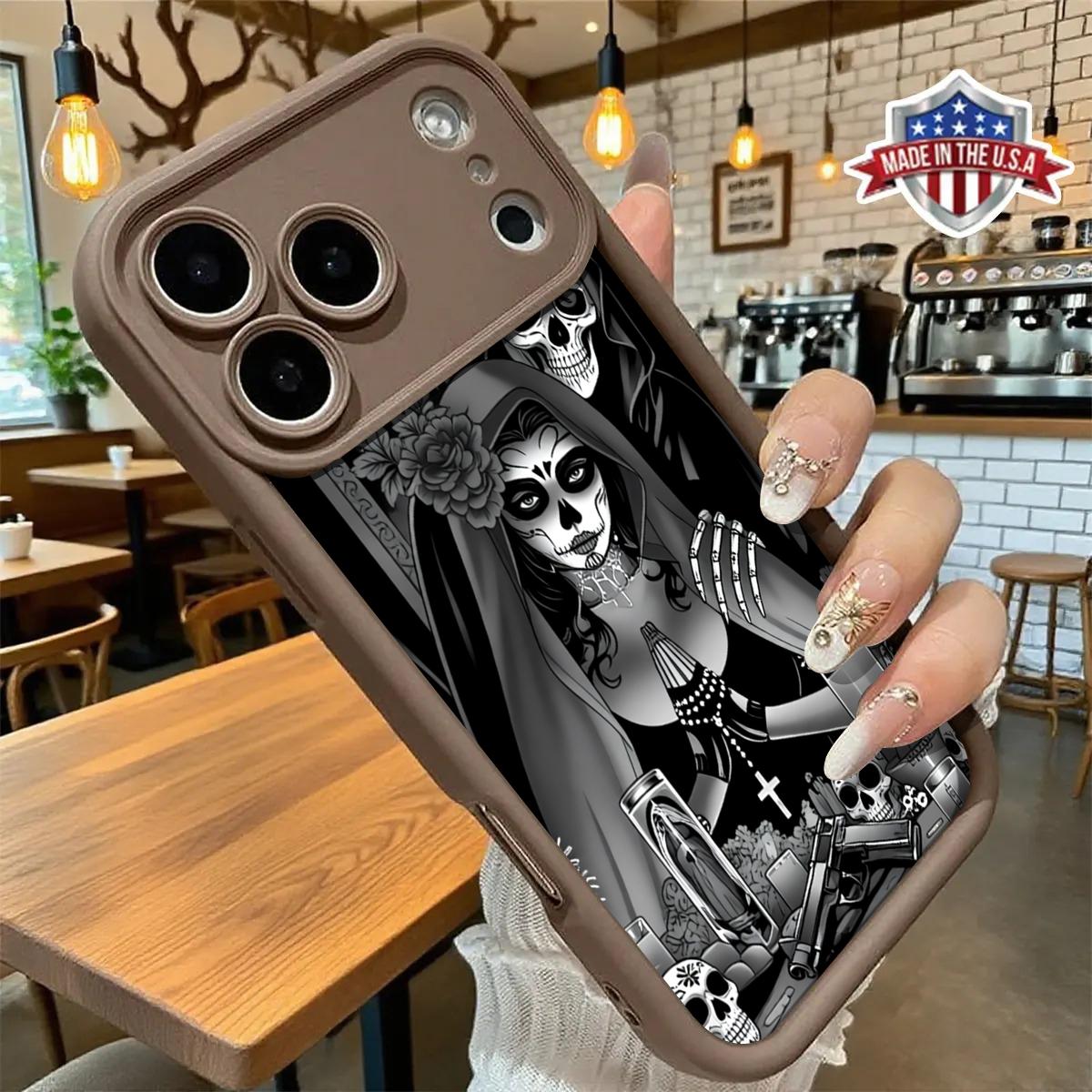 The Ghost Bride Case for iPhone11/12/13/14/15/16/17 Pro Max Plus cool fashion durable tpu cover shockproof anti-fall phone case