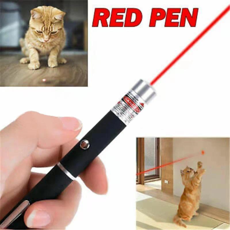 3-Pack Multipurpose Laser Pointer Pen, Red Dot Presentation Tool & Cat Chase Toy, Pocket-Sized with Lanyard for Teachers, Sales & Pet Owners