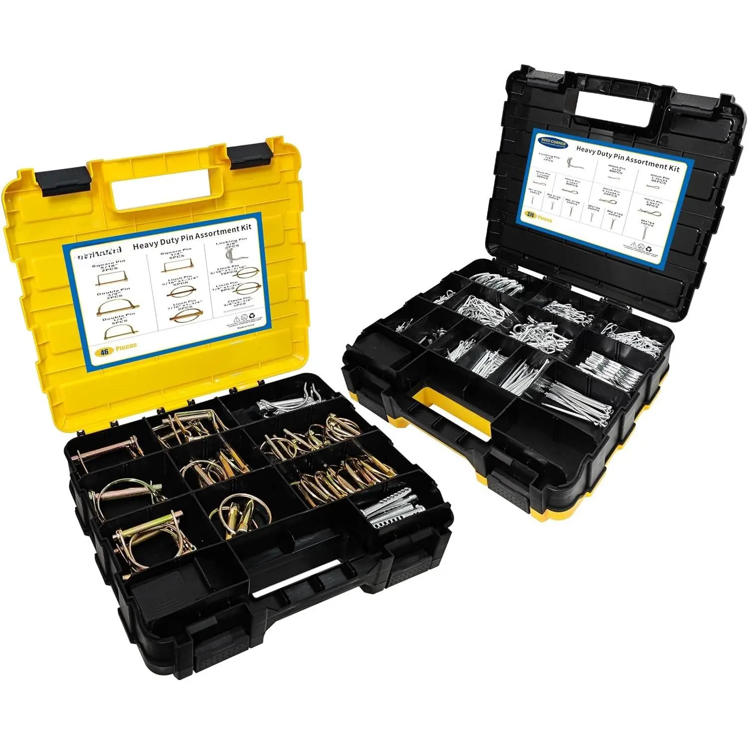 420 count Heavy Duty Pin  Kit, Hitch Pins R Clip PIns/ Hair Pins/ Lynch Pins/ PTO Pins/ Cotter Pins/ Clevis Pins for    Mowers 3 Point Accessories, Farm, Lawn and Garden