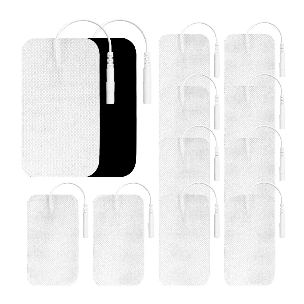 5x9cm TENS Pads Replacement for Electric EMS Muscle Stimulator,Latex-Free, TENS Unit Electrode Pads Compatible with 2mm Pin Body Massager,Reusable Relaxing Massage Gel Patch, Skin