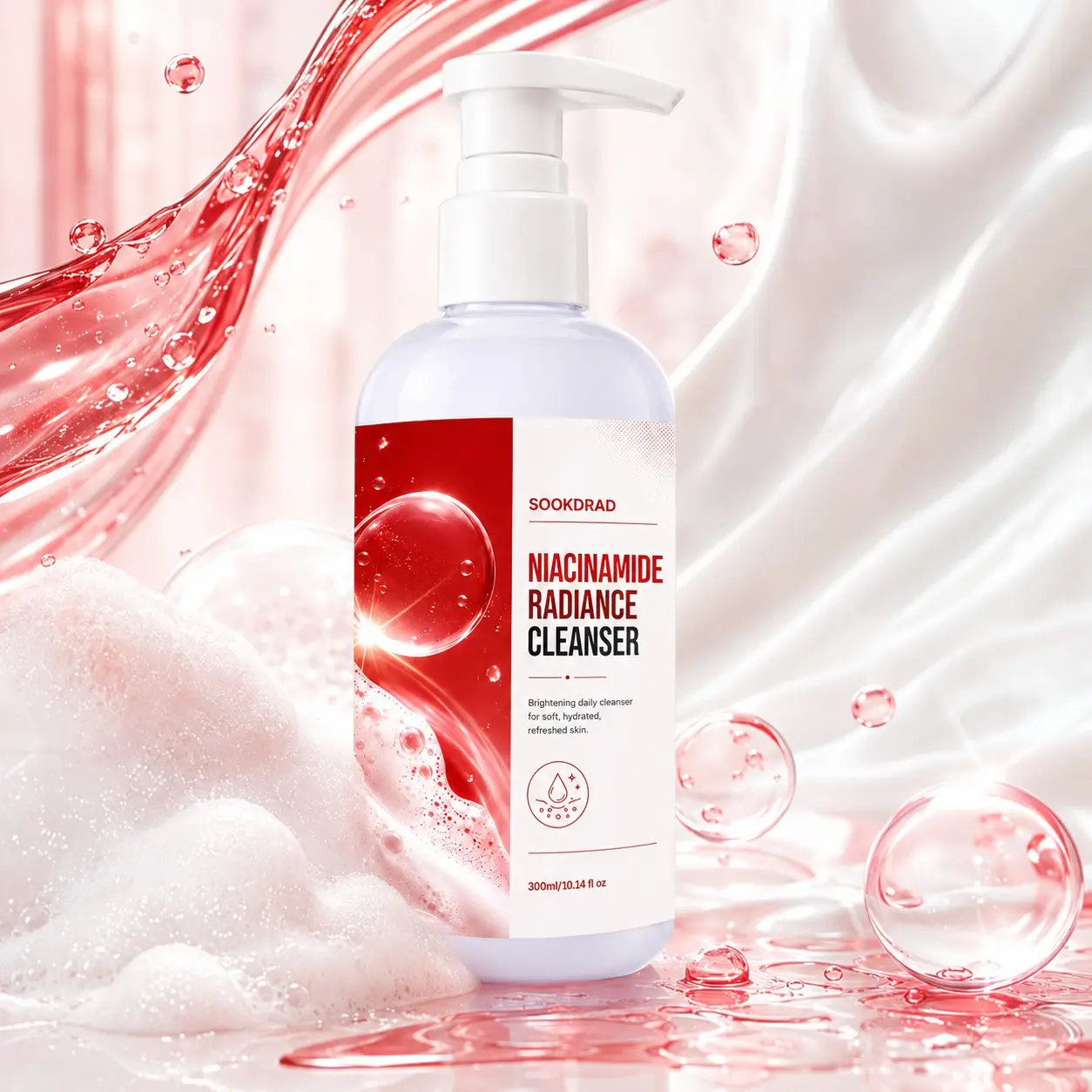 niacinamide radiance cleanser, niacinamide, brightening, daily cleanser, face, soft hydrated refreshed skin, daily cleansing, Radiance Cleansing Balm, 300ml/10.14 fl oz