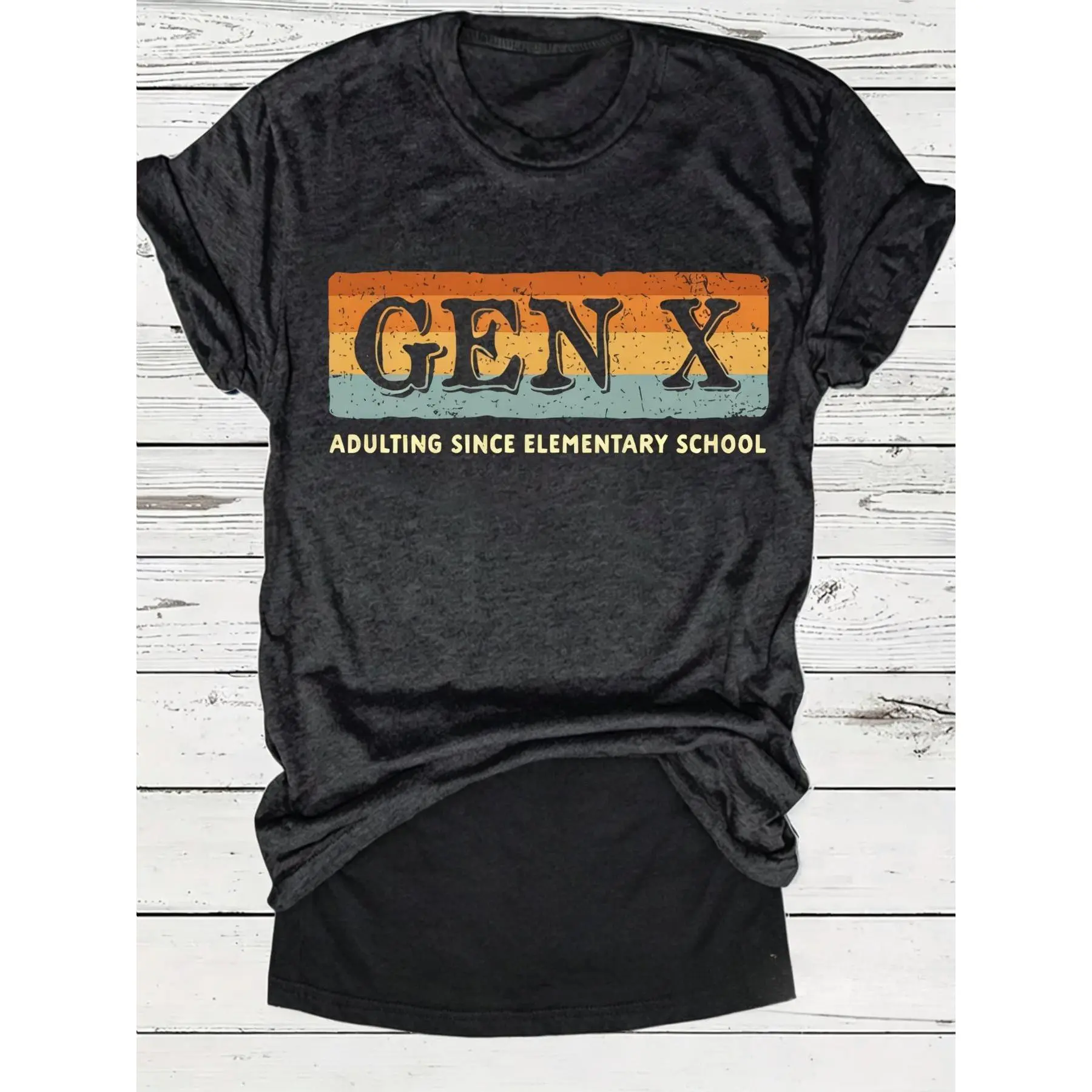 Women's Summer Casual Fitted Round Neck Short Sleeve T-Shirt, Casual Comfy Tee, Comfortable Breathable Print Fashion Top, Available in S-Xxl Sizes