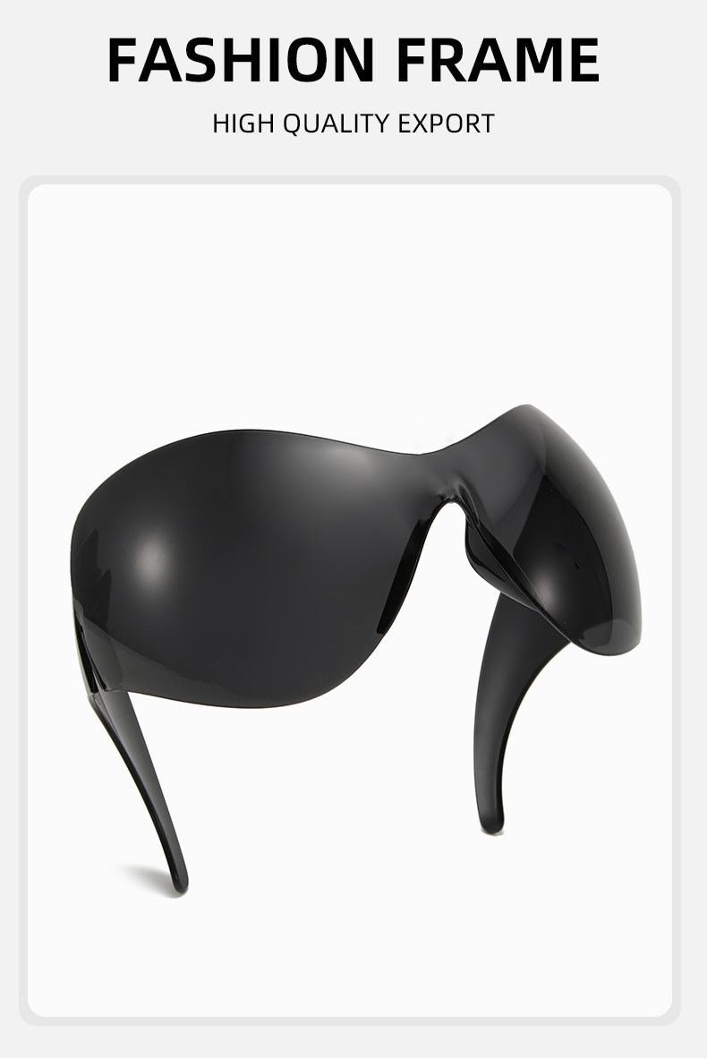 Future technology sense oversized punk sunglasses cross-border Y2K one-piece personalized sunglasses