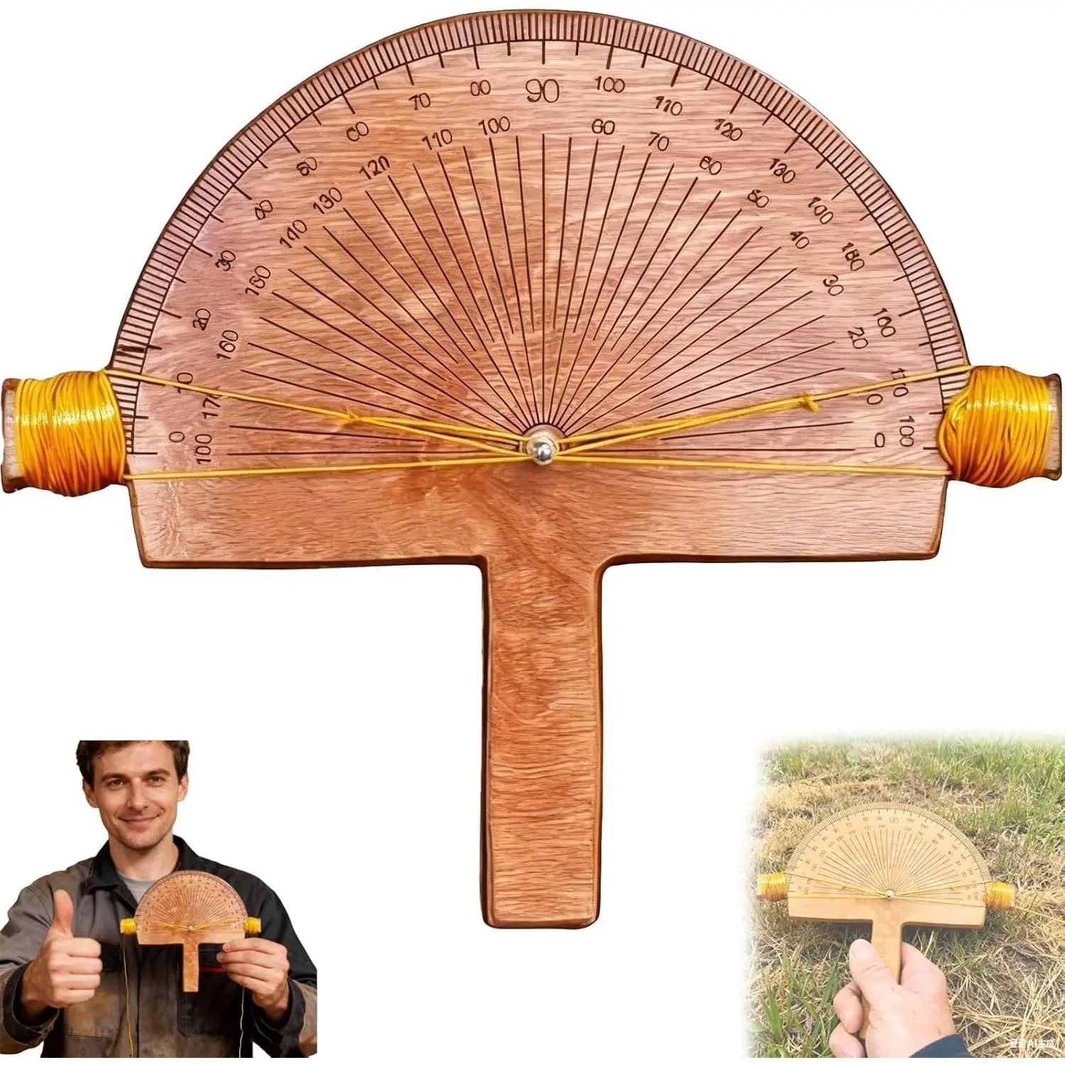 Precision Angle Finder, Handcrafted Birch   Tool for Accurate Measurements