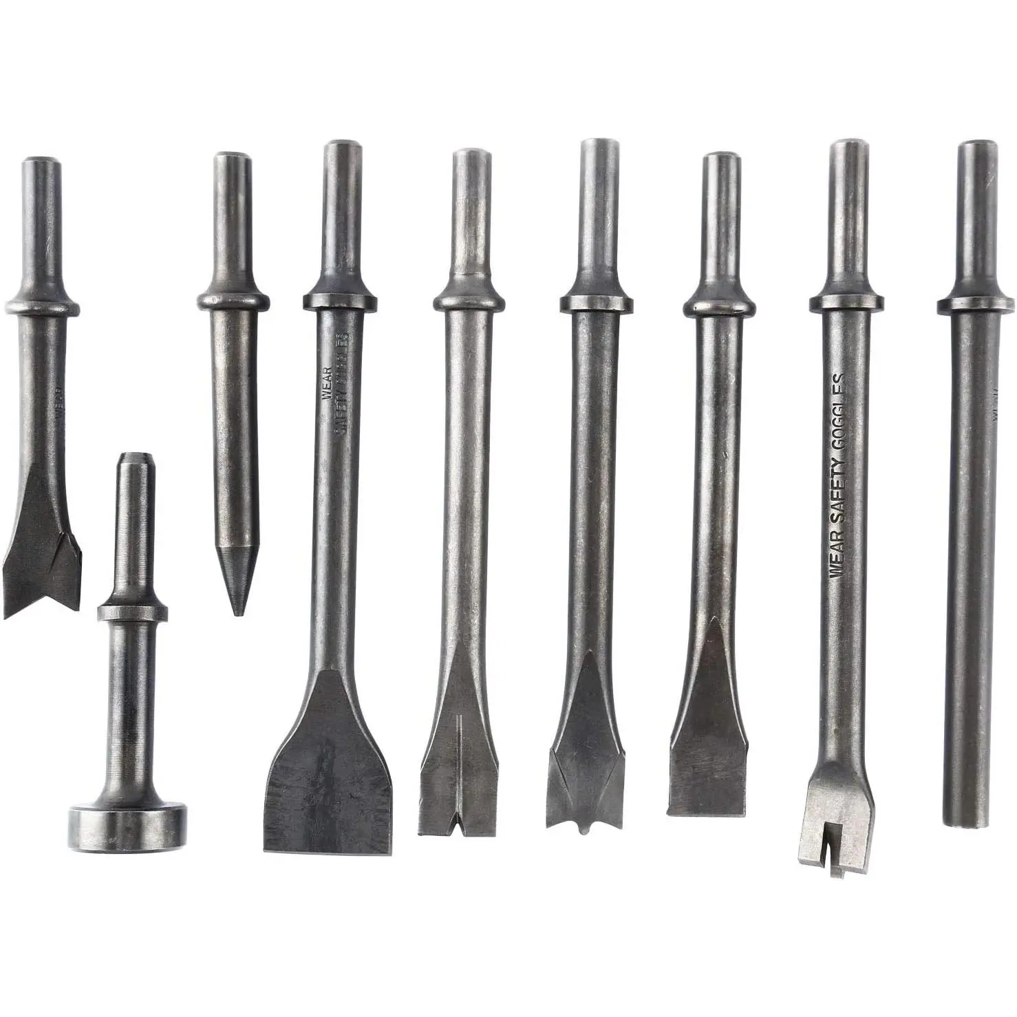 Pneumatic Chisel Set 9pcs Air Hammer Punch Chipping Bits Tool