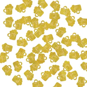 120 count Double-sided  Mug Confetti, Birthday/Wedding/Engagement/Graduation/ me Table Paper Scatter, Bridal Shower/Bachelorette Cheers & Beers Party Table Decorations,  Glitter