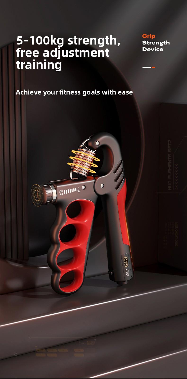 Herringbone Five-Finger Grip Strengthener Electronic Model Counting Grip Strengthener Arm Strength Training Finger Trainer Sports Equipment