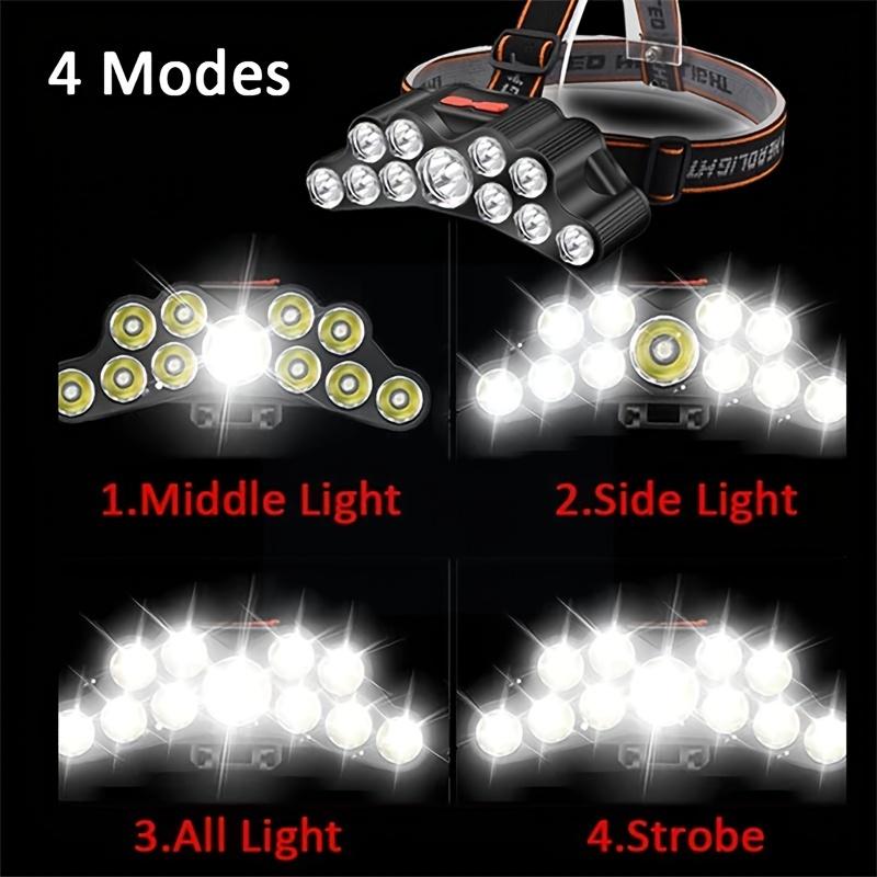 11 LED USB Rechargeable Headlamp, Strong Light Headlamp, Outdoor Camping Light For Night, Men Gifts