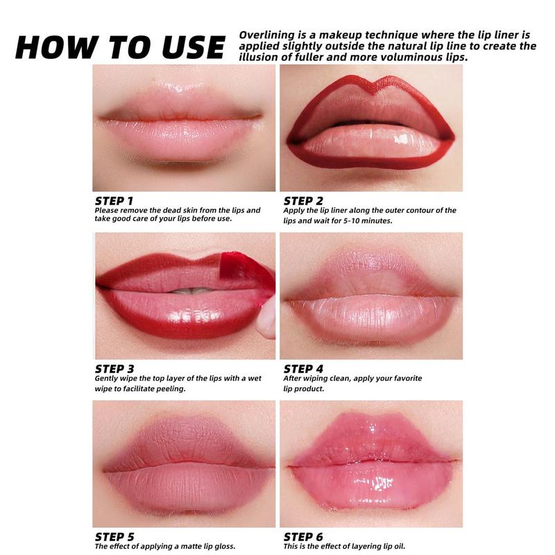 Young Visio Single Pack Tear-Resistant Lip Liner, New Formula for Longer Wear, Easy to Tear Off, Perfect for Daily Use